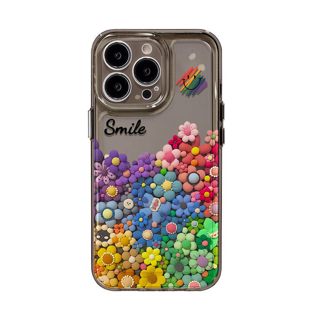 Sunflower Printed Transparent TPU Phone Case - Customizable