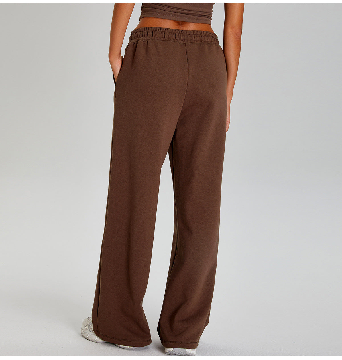 Pantalones anchos informales holgados con cordón para mujer