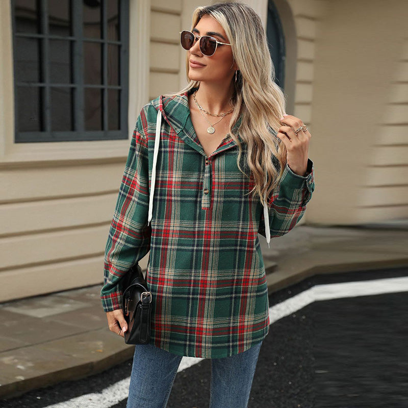 Women Casual Autumn And Winter Loose Long Sleeve Hooded Coat