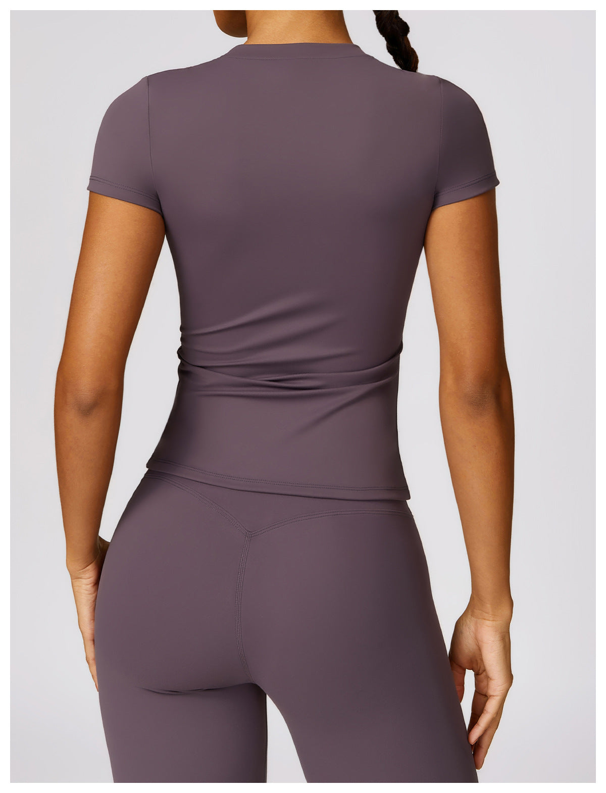 Camiseta informal de color liso de secado rápido para mujer