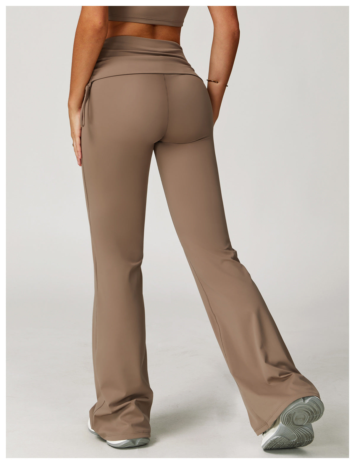 Women Fashion Casual High Waist Flared Sports Pants