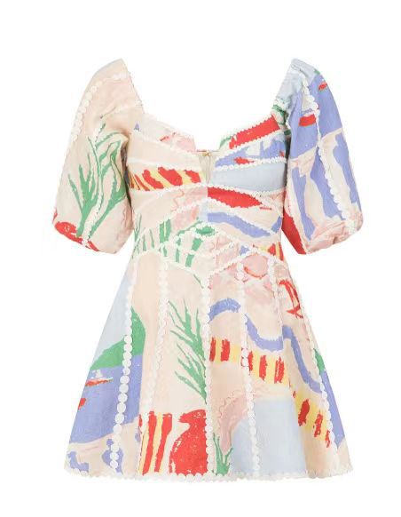 Robe sexy à épaules dénudées imprimée pour femme