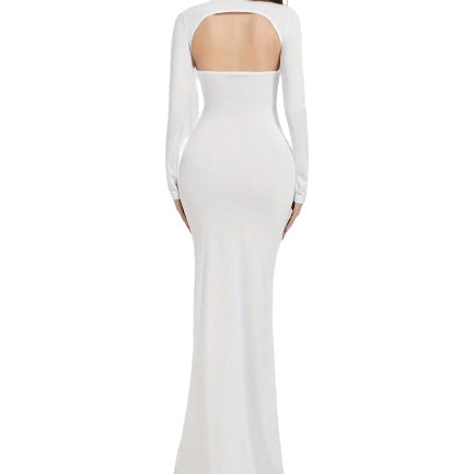 Pregnant Women Fashion Long Sleeve Square Neck Dress