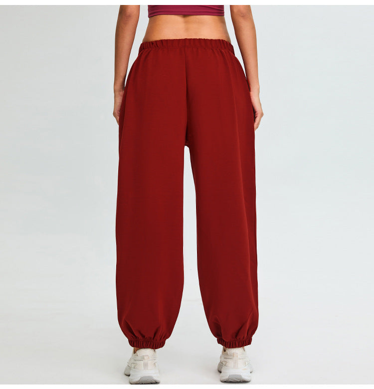 Women Fashion Casual Solid Color Loose Pants