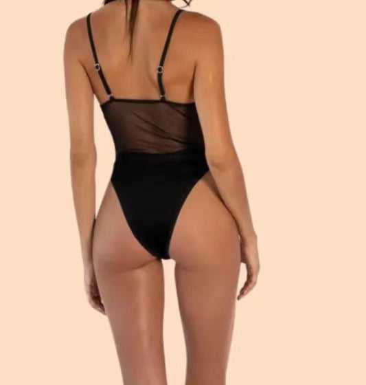 Traje de baño de una pieza con perspectiva sexy a la moda para mujer