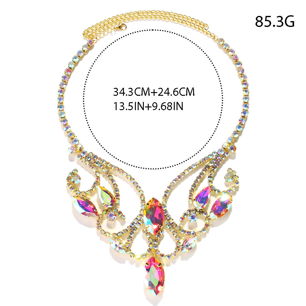 Women Fashion Bohemian Exaggerated Diamond Necklace