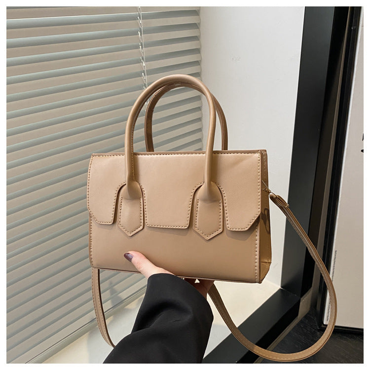 Sac à main carré décontracté de couleur unie pour femme, petit format