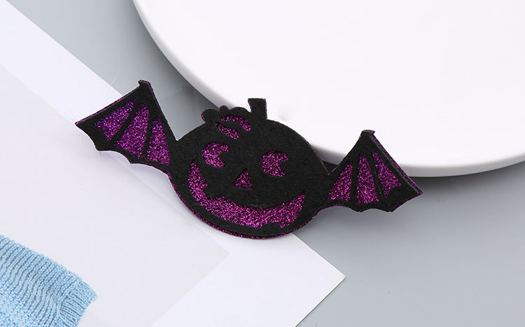Pinces à cheveux pour femmes, mignonnes, chauve-souris, citrouille, chapeau, interrupteur, Halloween