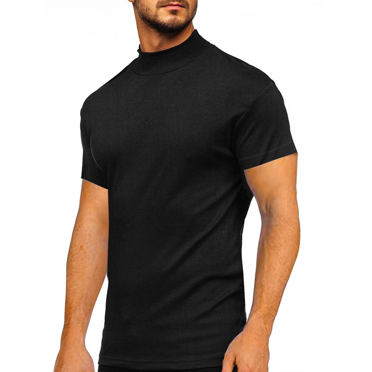 Men Casual Basic Solid Color Short Sleeve T-Shirt