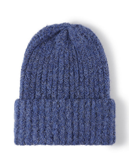 Simple Solid Color Knit Hat Lengthen Beanie