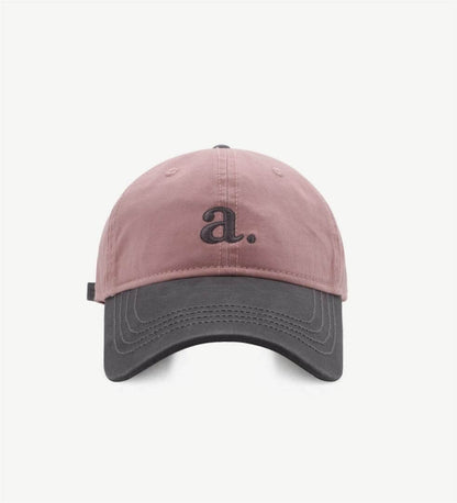 Contrast Color Embroidered Baseball Caps