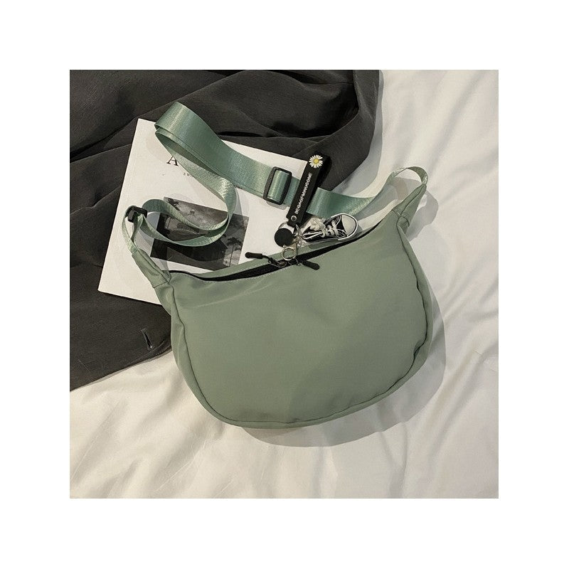 Causal Solid Color Oxford Crossbody Bag