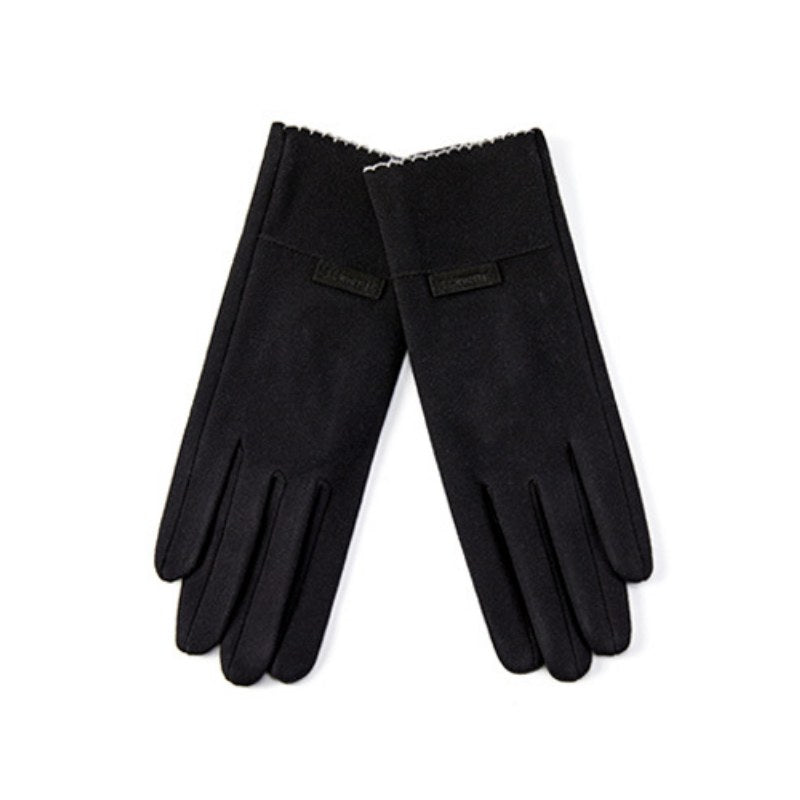 Solid Color Chamois Suede Windproof Gloves