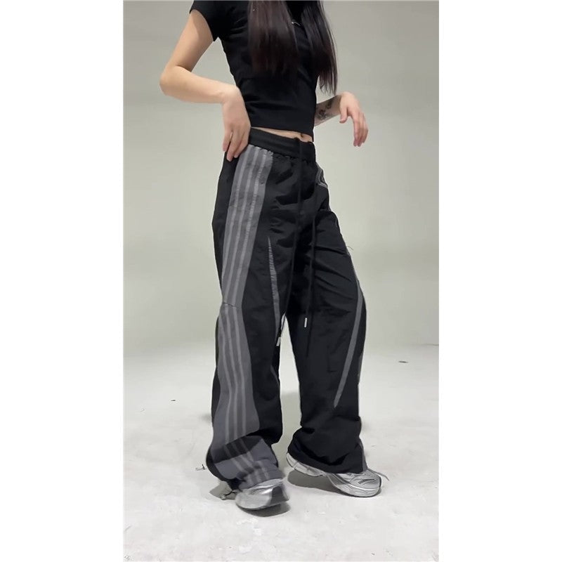 Draped American Striped Sport Pants