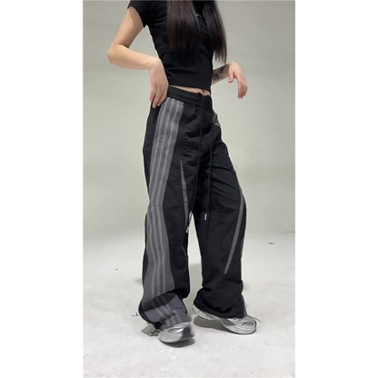Draped American Striped Sport Pants