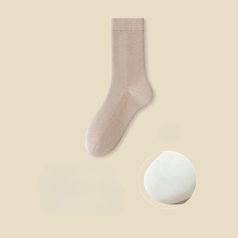 Solid Color Cotton Simple Socks