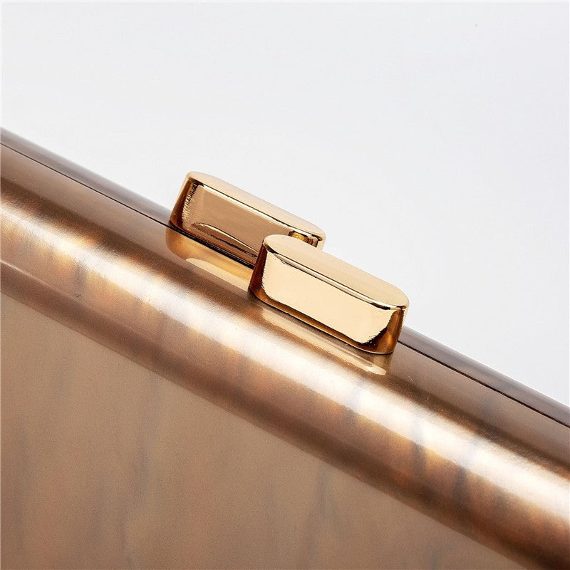 Trendy Acrylic Rectangular Evening Clutch