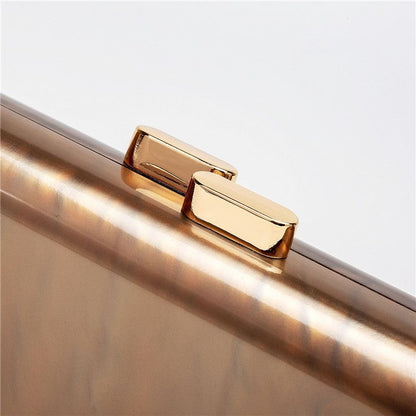 Trendy Acrylic Rectangular Evening Clutch