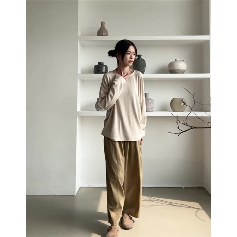 Women Loose Harem Pants Lantern Style Wide Leg Trousers