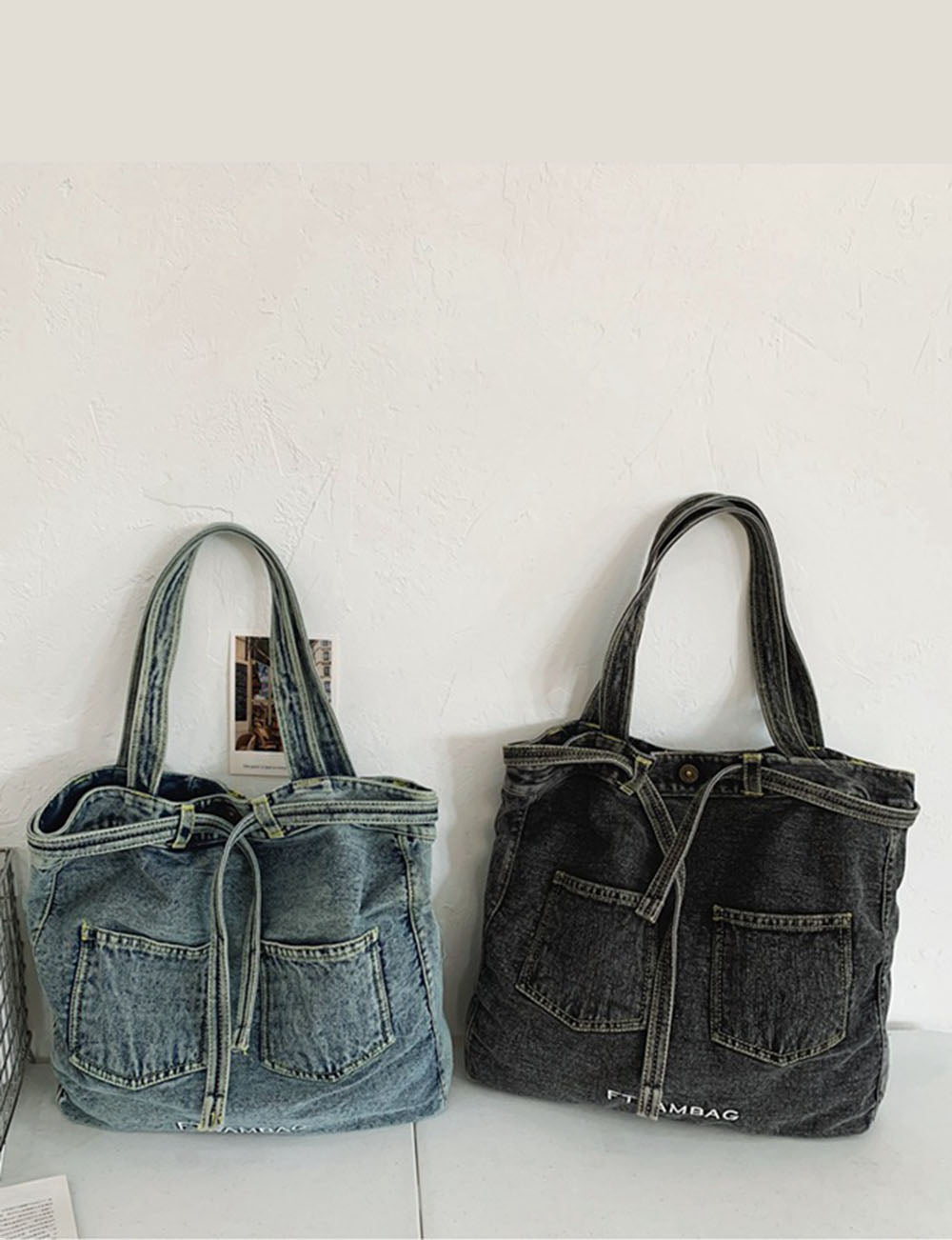 Vintage Washed large Size Shoulder Bags