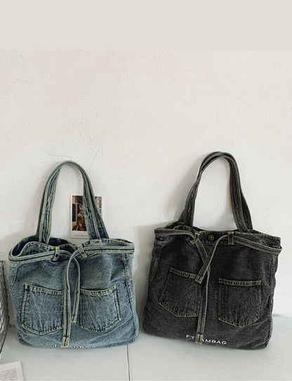 Vintage Washed large Size Shoulder Bags