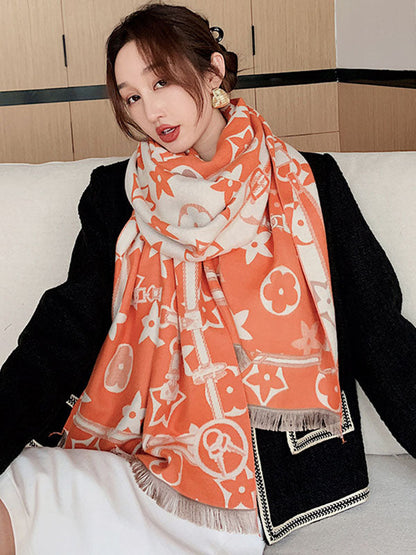 Original Warm Letter Print Shawl&Scarf