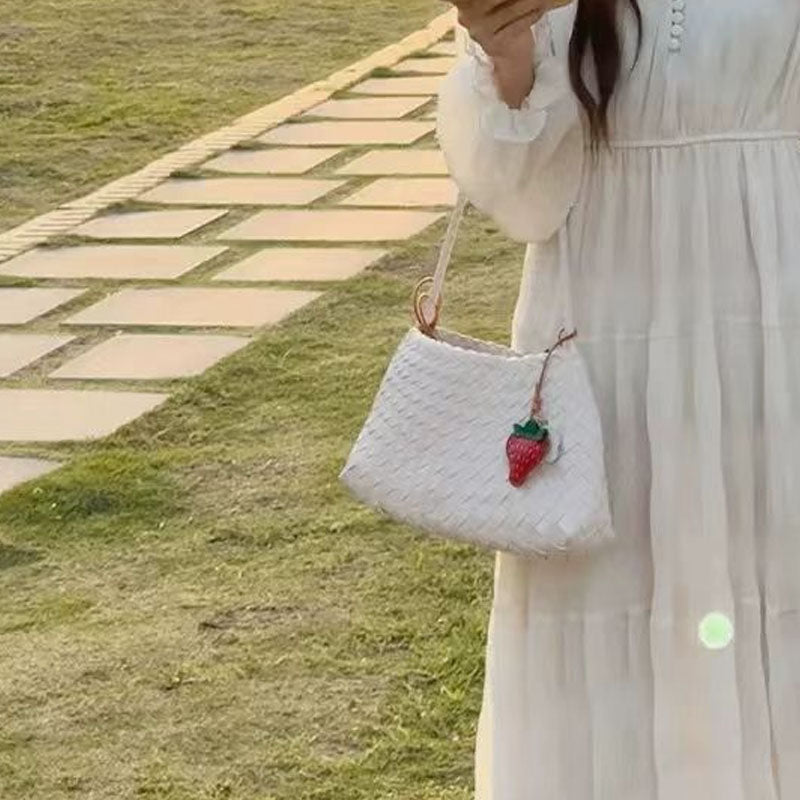 Vintage Woven Beach Tote Shoulder Bag