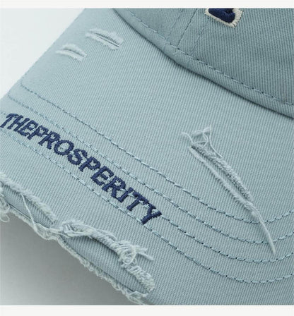 Ripped Letter Embroidered Baseball Caps