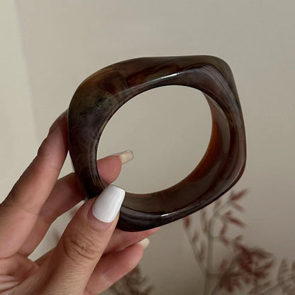 Irregular Acrylic Resin Bangle Bracelets
