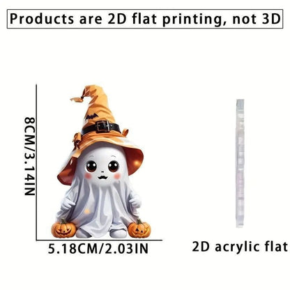 Halloween Ghost Pumpkin Acrylic Pendant