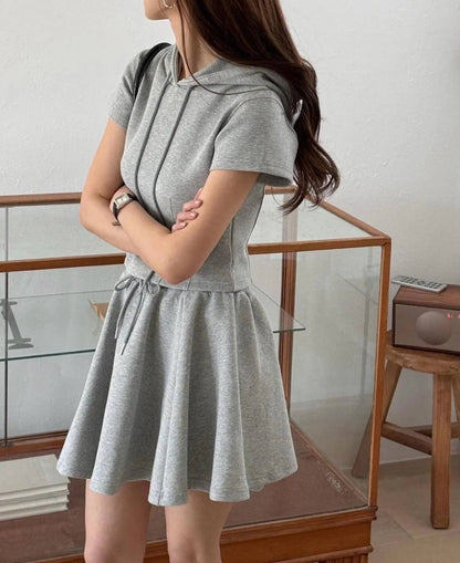 Hooded Short Tops and Skirts