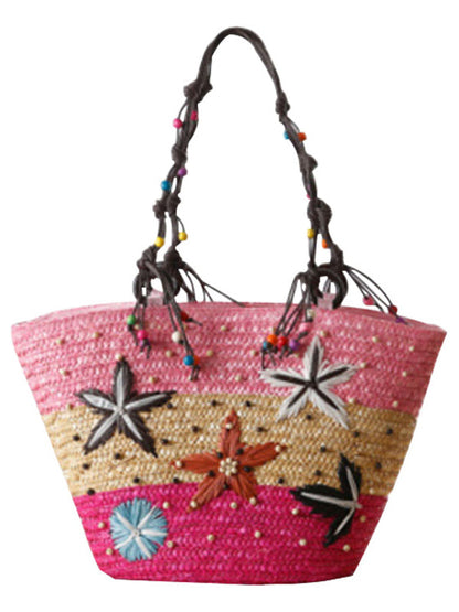 3 Color Single Shoulder Beach Grass Bag
