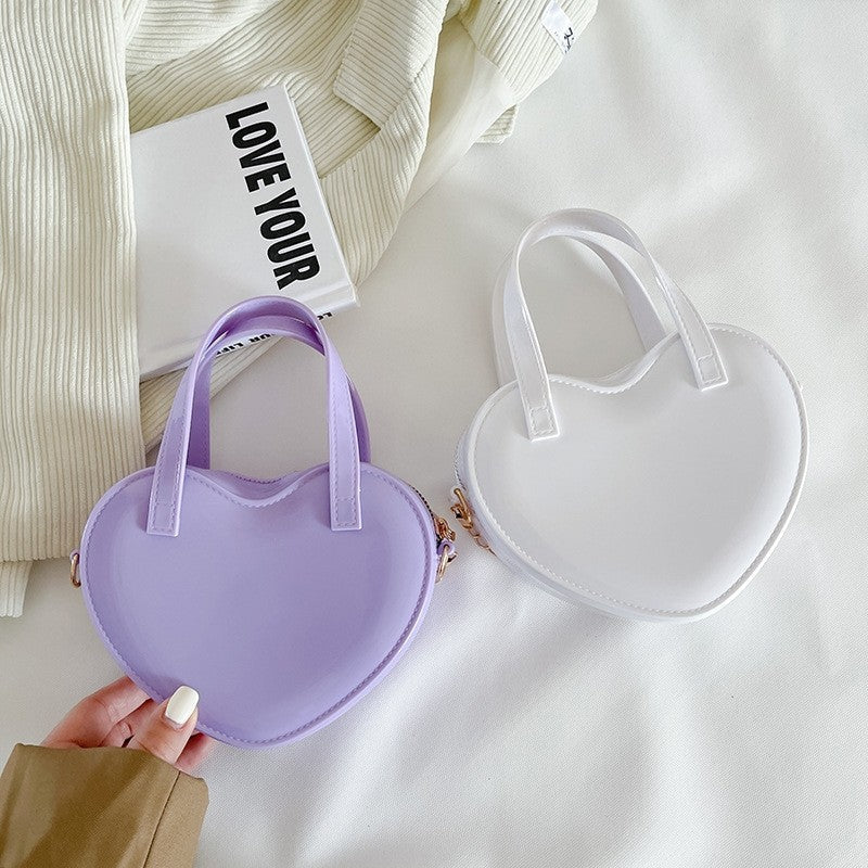Candy Color Heart Shape Mini Handbag