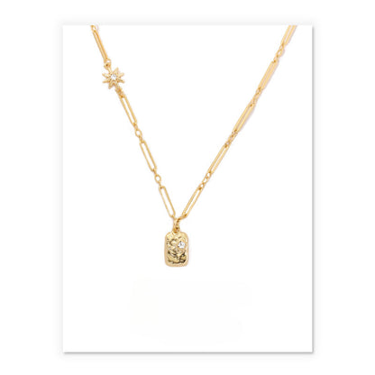 Vintage  Diamond Square Necklace