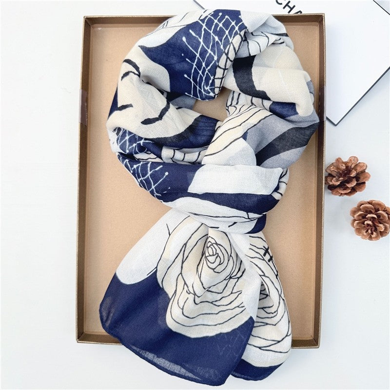 Printed Pattern Long Warm Scarf