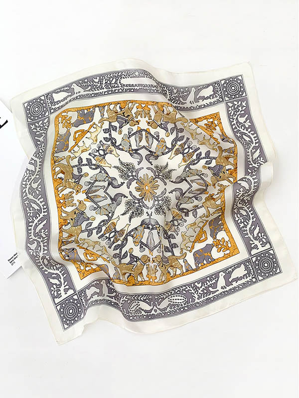 Animal Printed Sun-Protection Small Square Scarf