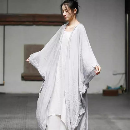 Loose-Fit Solid Color Sun Protection Cardigan