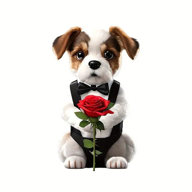 Valentine Dog Car Mirror Ornament