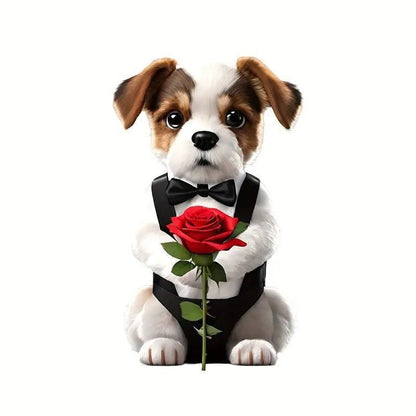 Valentine Dog Car Mirror Ornament