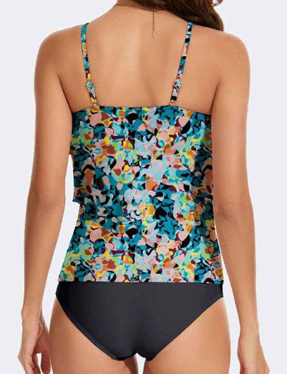 Ruffle Spaghetti Top Buttom Swimwear Set