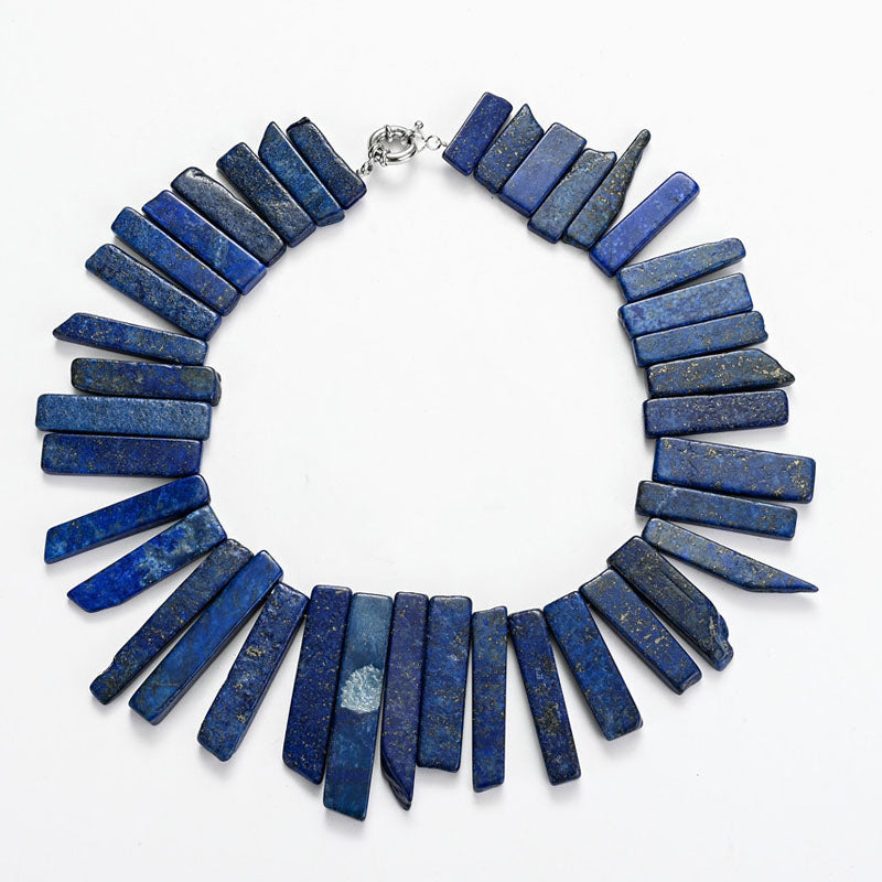 Natural Stone Irregular Raw Agate Slice Necklace