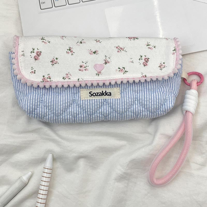 Floral Large Capacity Multi-Function Pencil Pouch