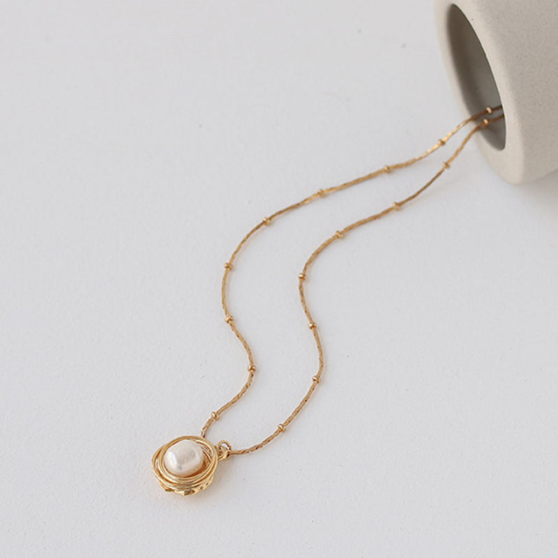 Irregular Pearl Vintage Pendant Neckalces