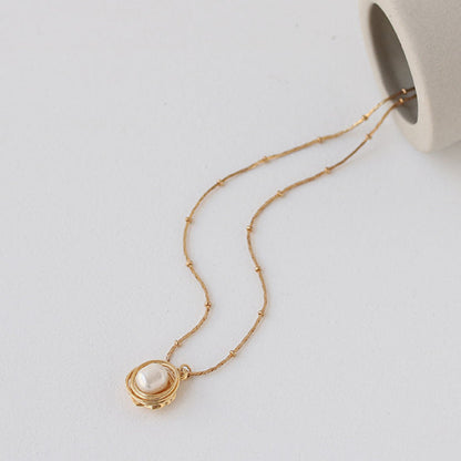 Irregular Pearl Vintage Pendant Neckalces