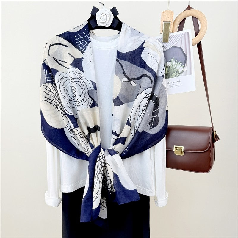 Printed Pattern Long Warm Scarf