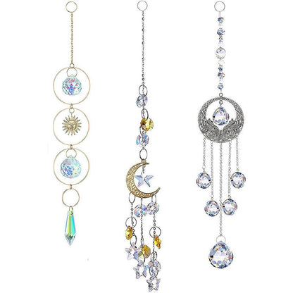 3+ 3PCS Tassel Crystal Suncatcher Hangings
