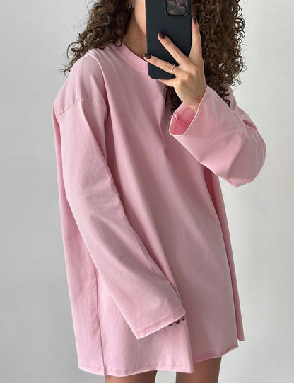 Solid Color Casual Oversize Classic T-Shirt