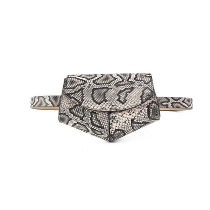 Soft Muticolor Snakeskin Mini Waist Bag