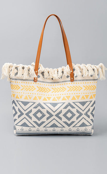 Print Large Size Tote Handbag
