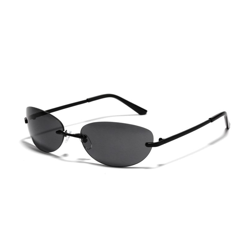 Rimless Retro Metal Minimalist Sunglasses